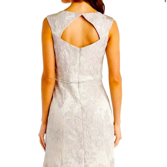 Women’s Formal Dress Size 6, 8 R&M Richards Champagne Beaded Waist Evening Gown - Picture 12 of 14